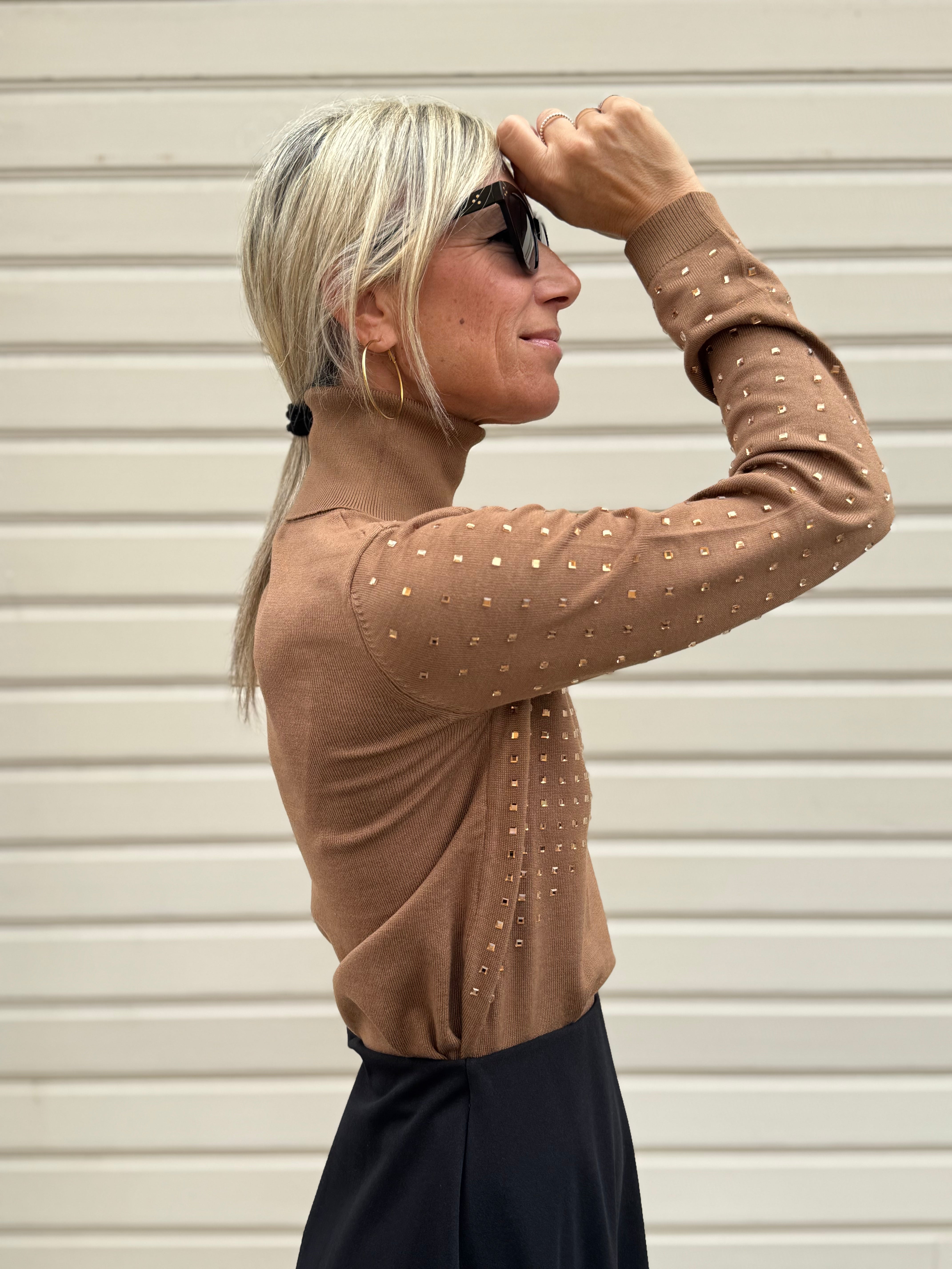 Dolcevita strass oro Artigli
