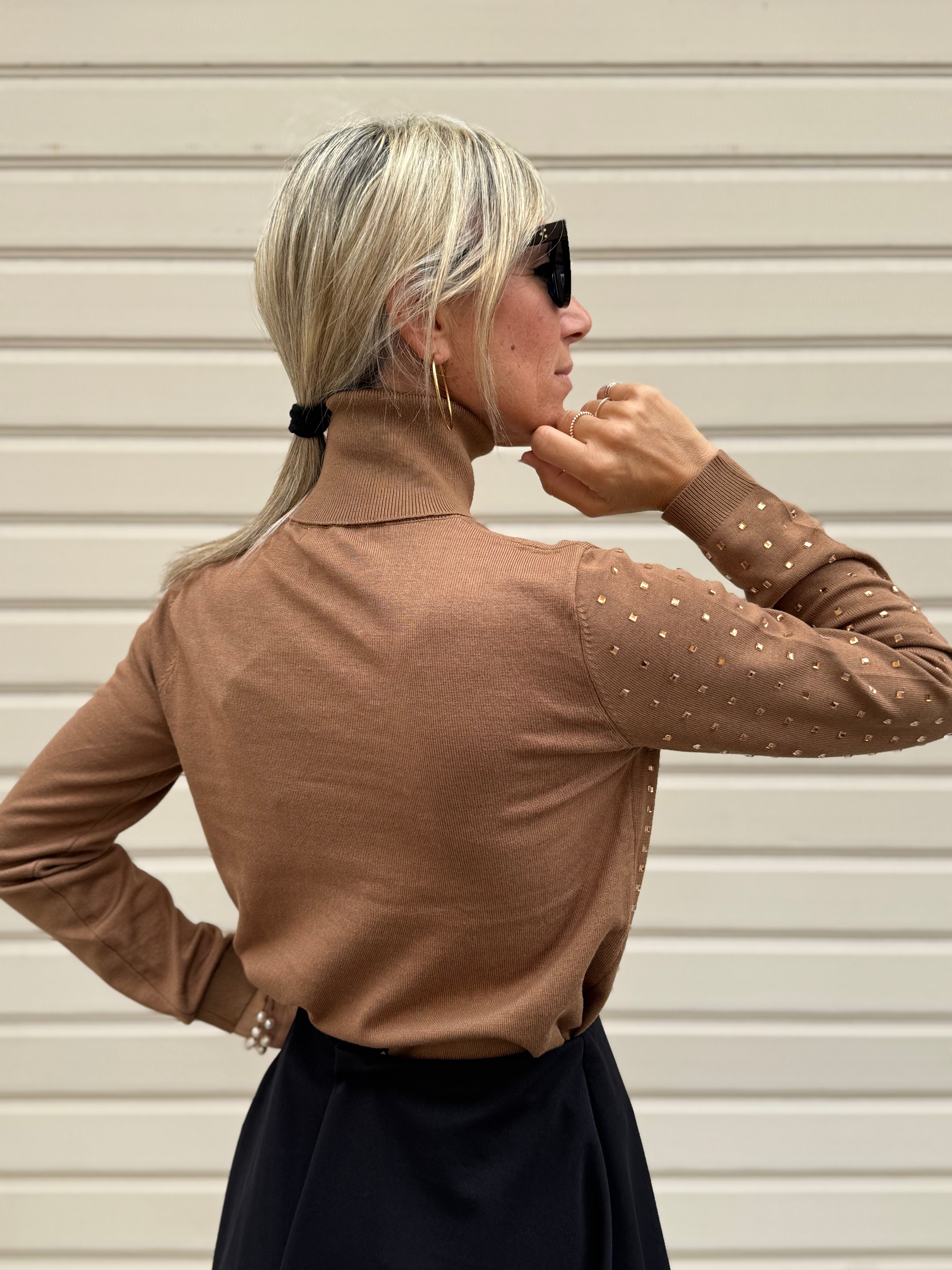 Dolcevita strass oro Artigli