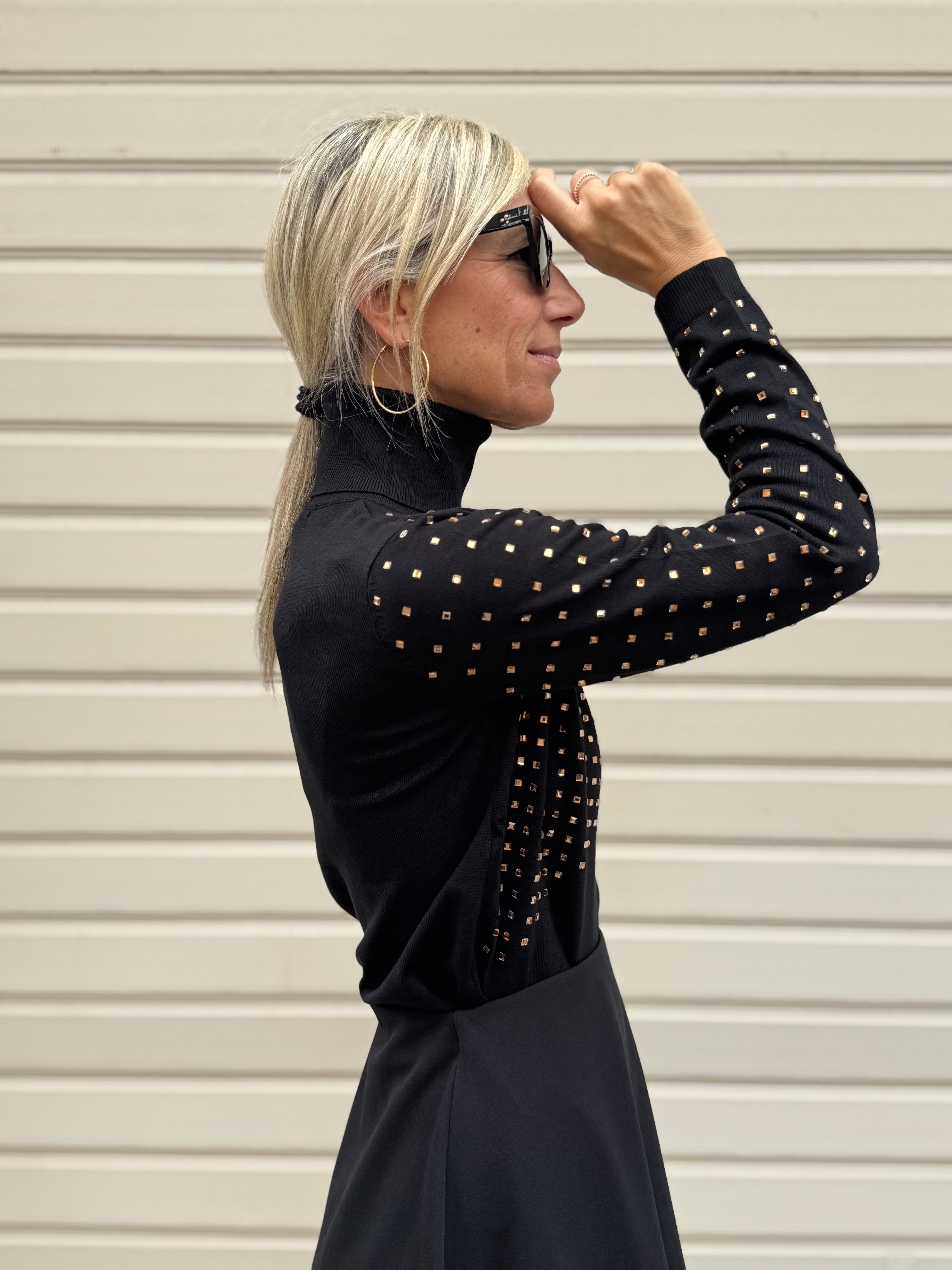 Dolcevita strass oro Artigli