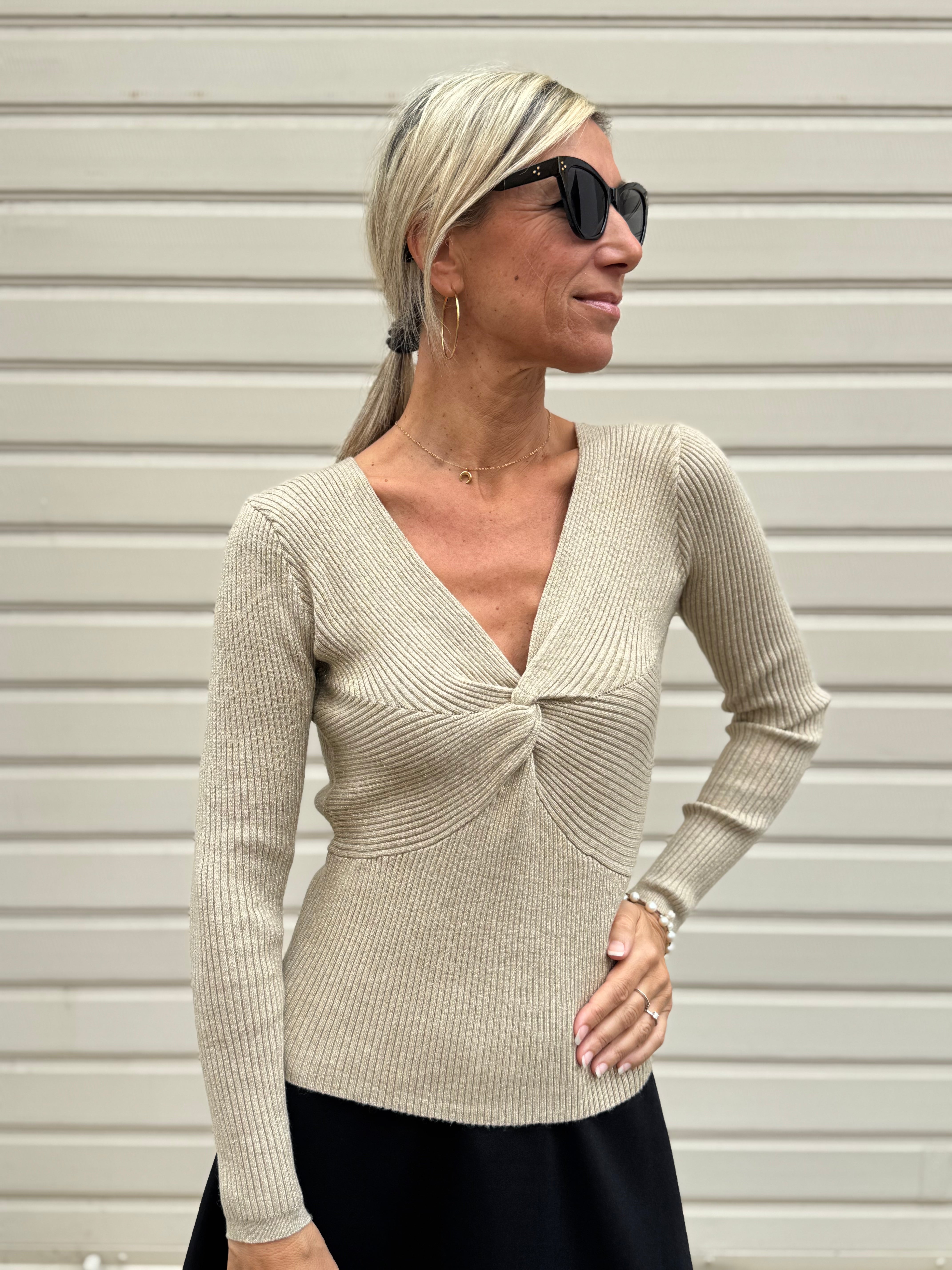 Maglia costine lurex Artigli