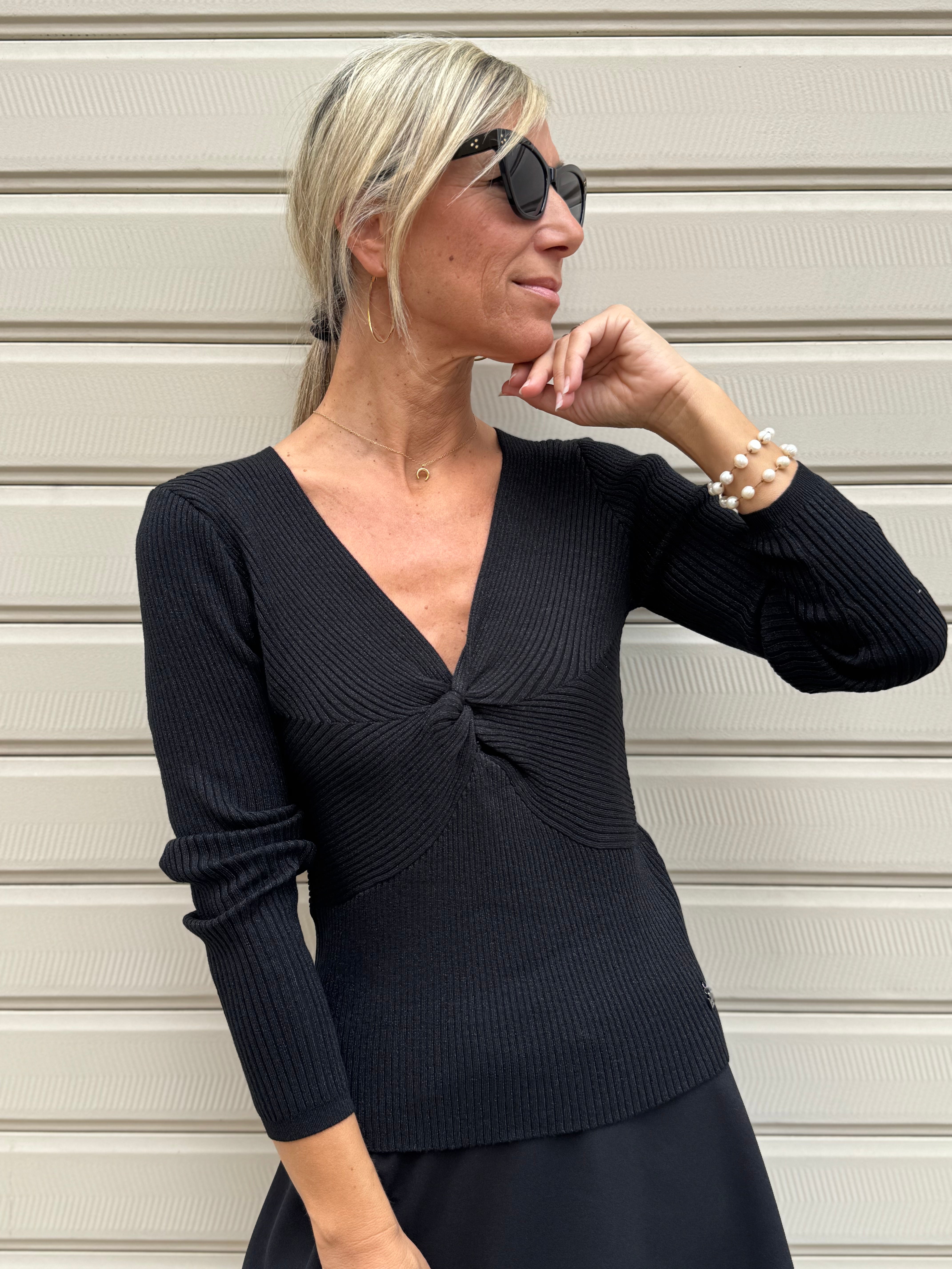 Maglia costine lurex Artigli