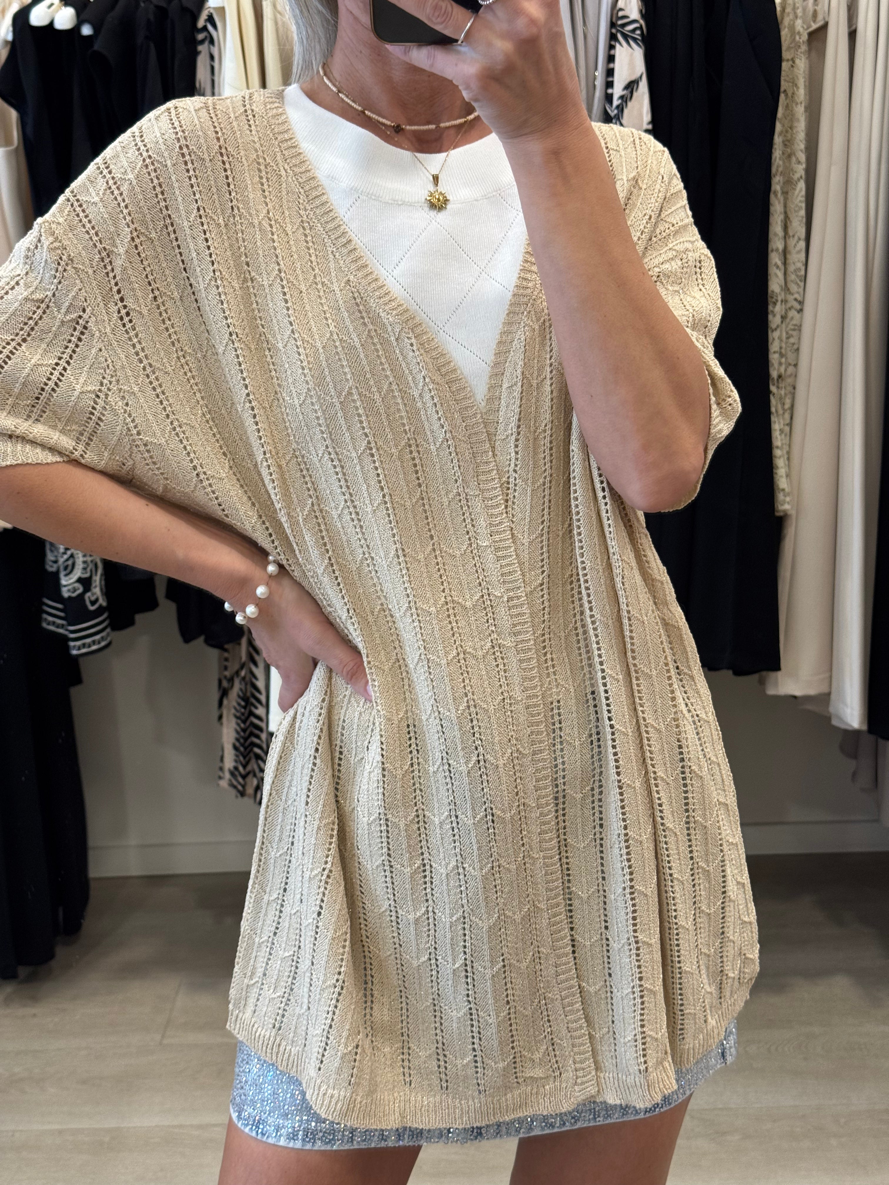 Cardigan Uncinetto Lurex