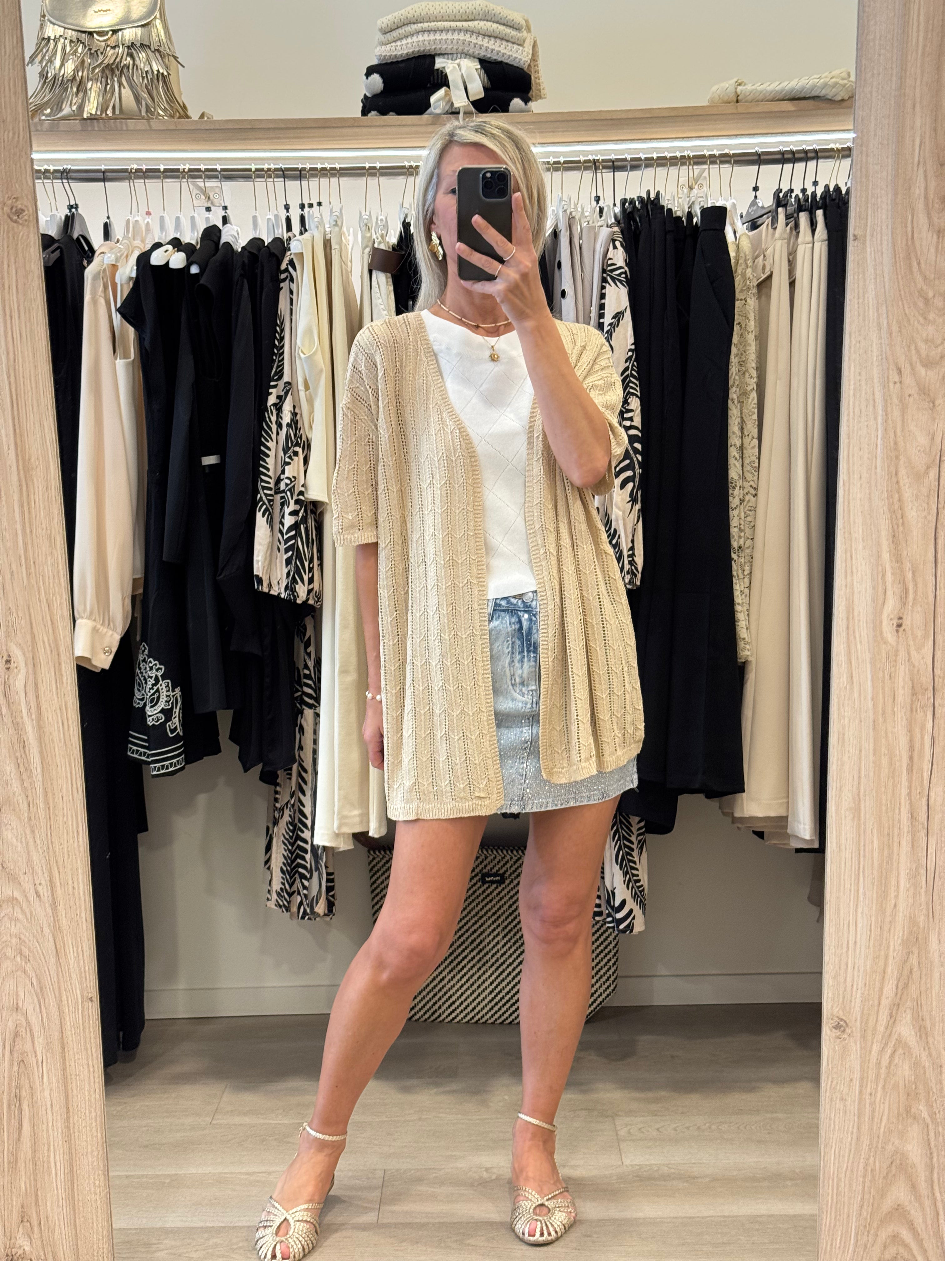 Cardigan Uncinetto Lurex