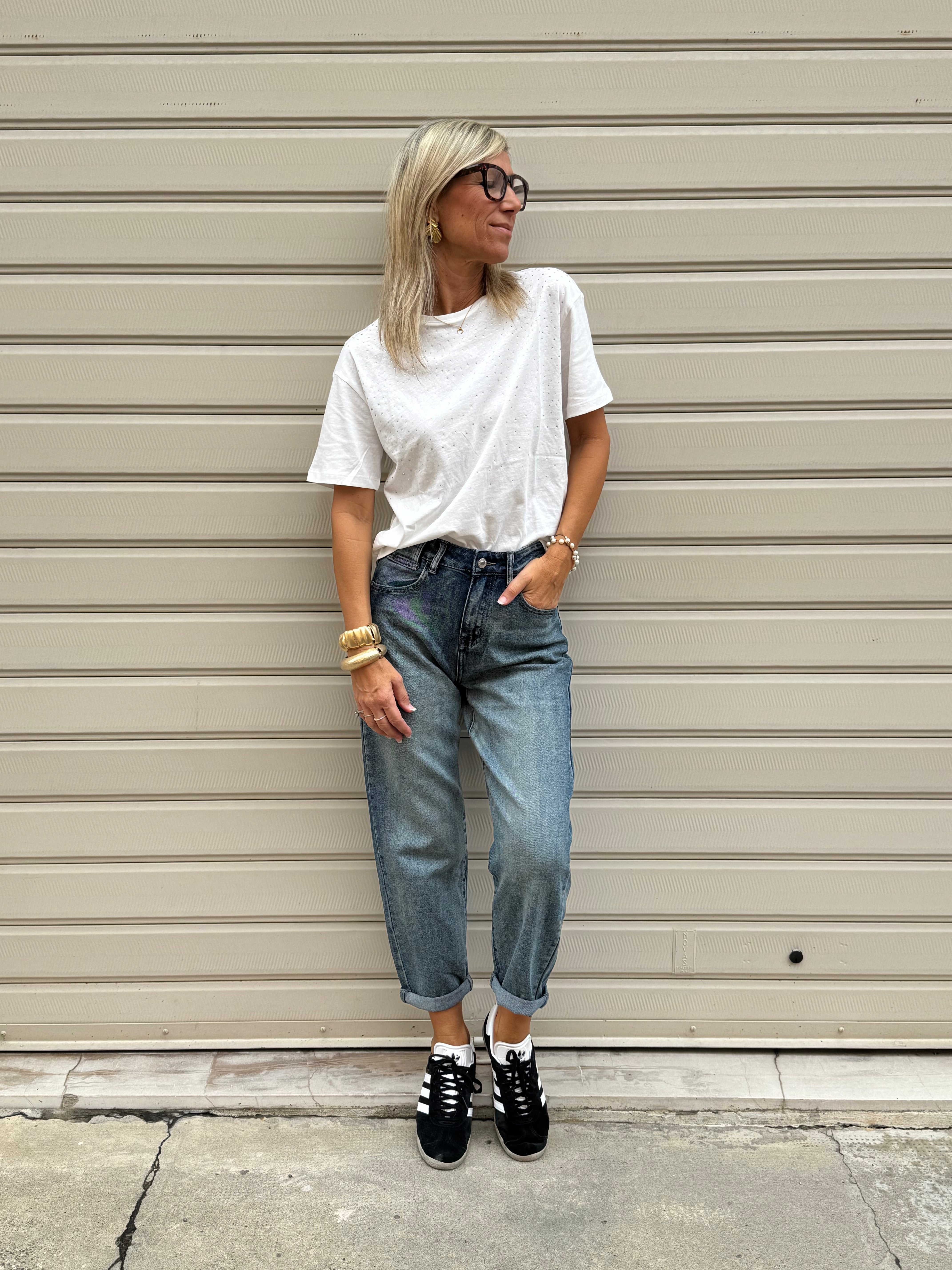 Jeans baggy elasticizzato