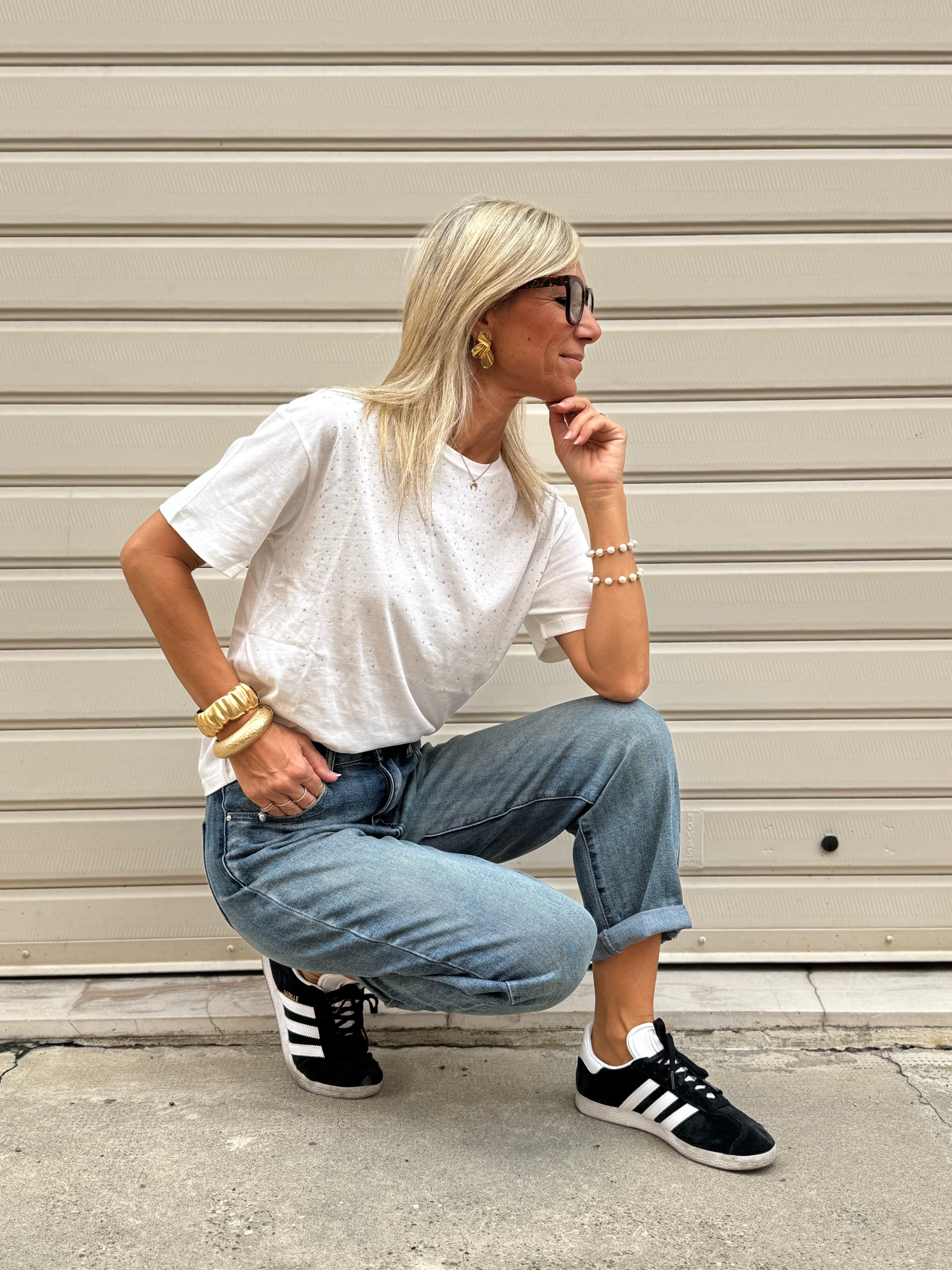 Jeans baggy elasticizzato