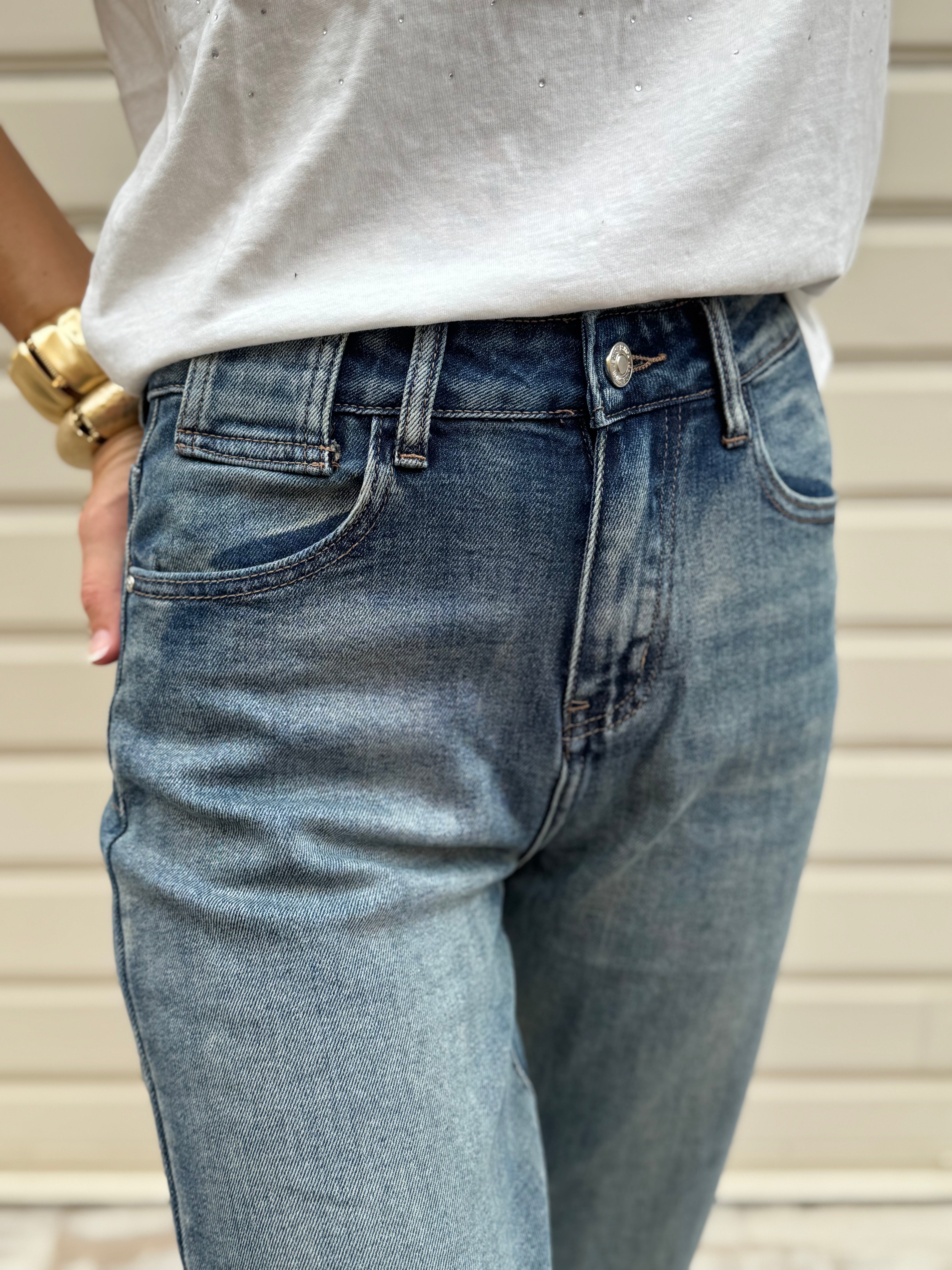 Jeans baggy elasticizzato