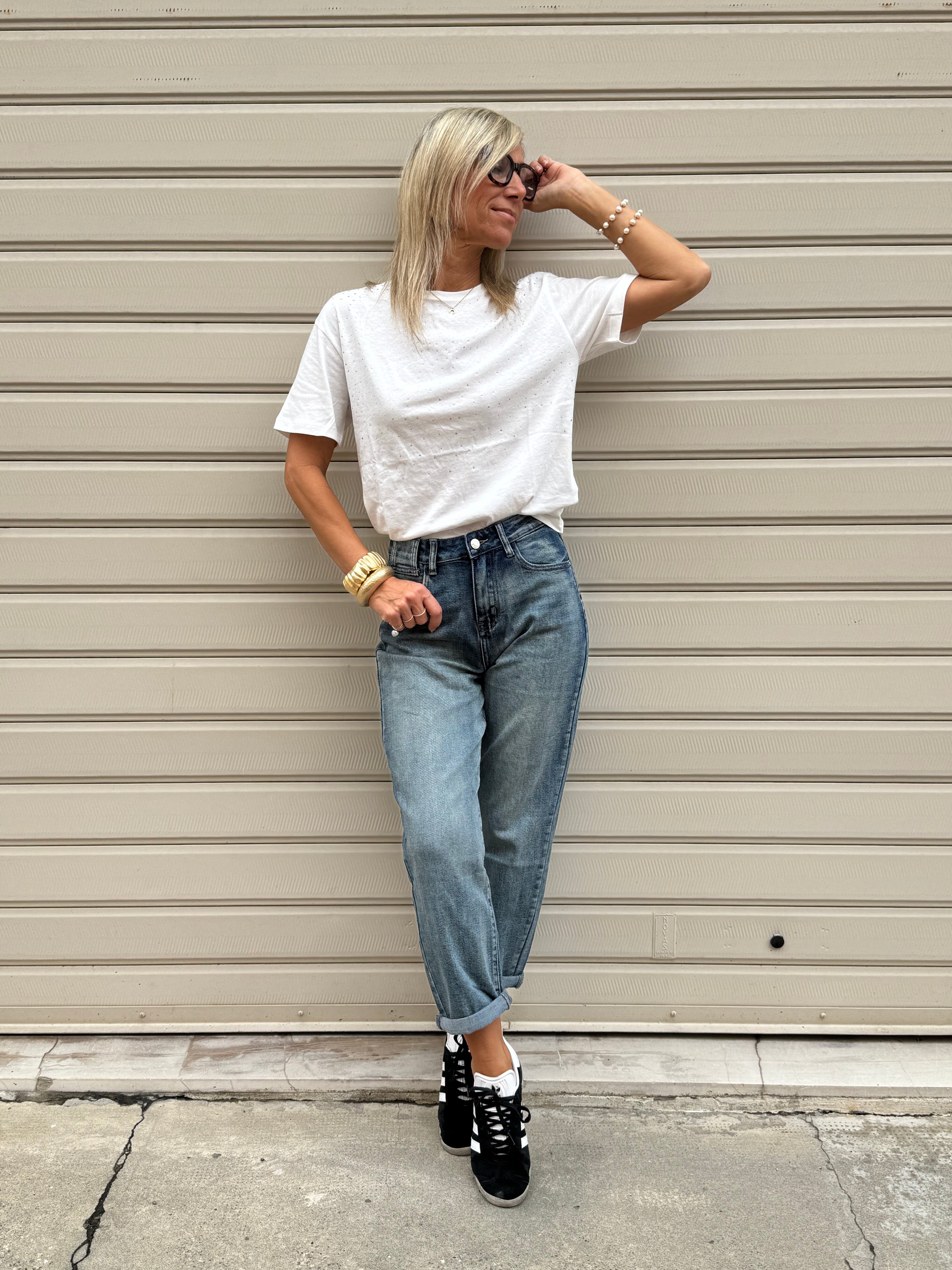 Jeans baggy elasticizzato