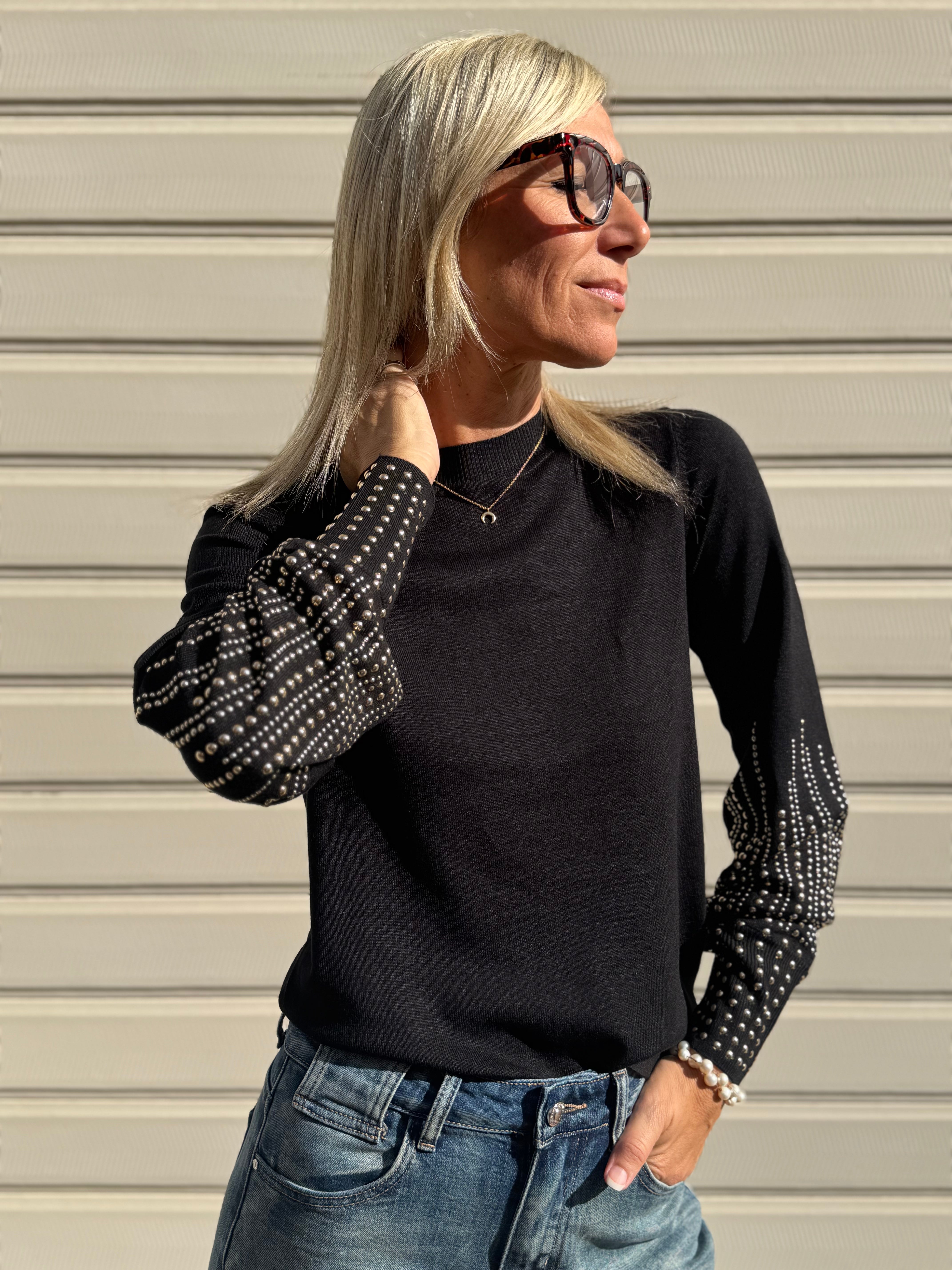 Maglia maniche borchie Artigli