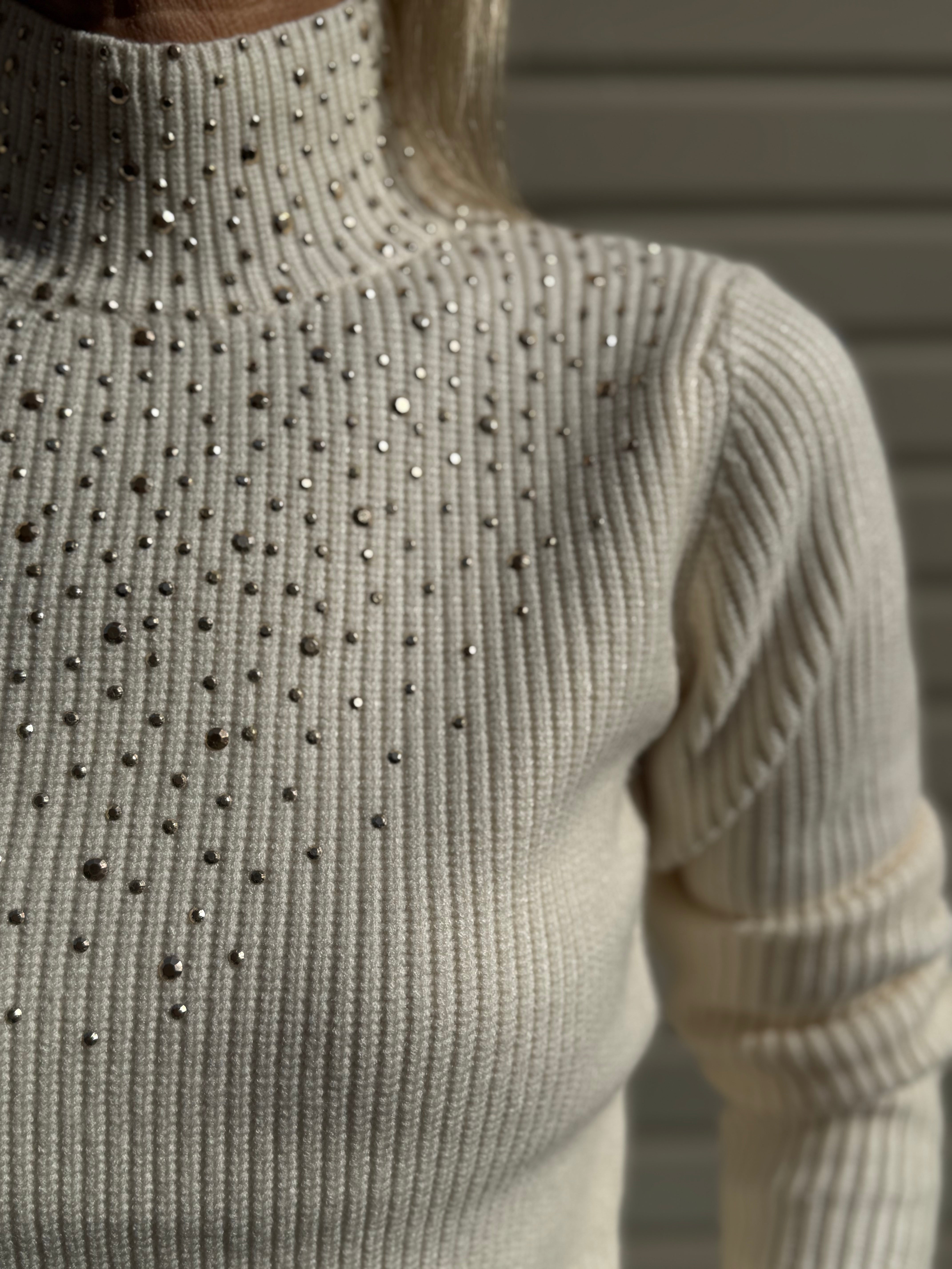 Lupetto strass costine Artigli