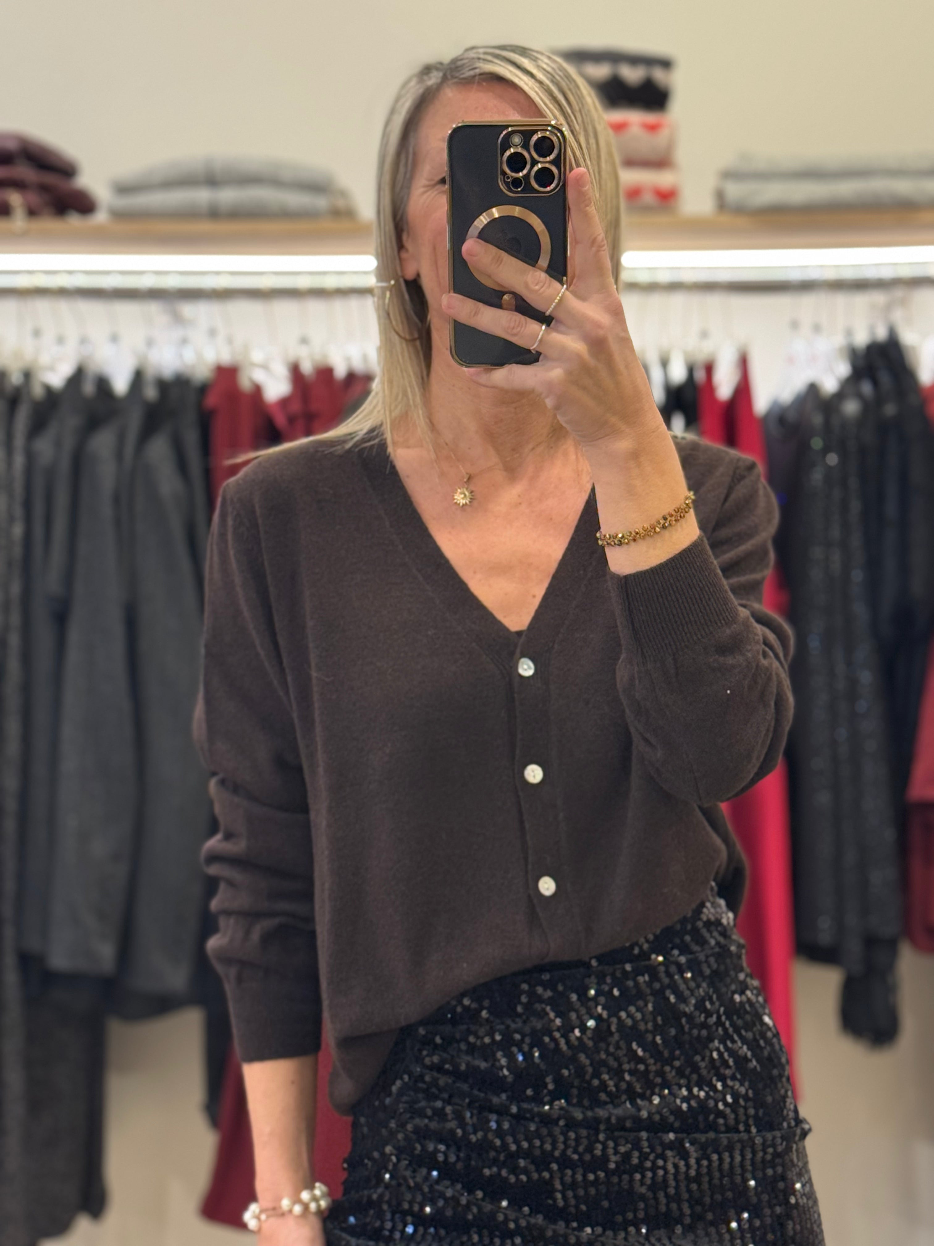 Cardigan misto cashmere