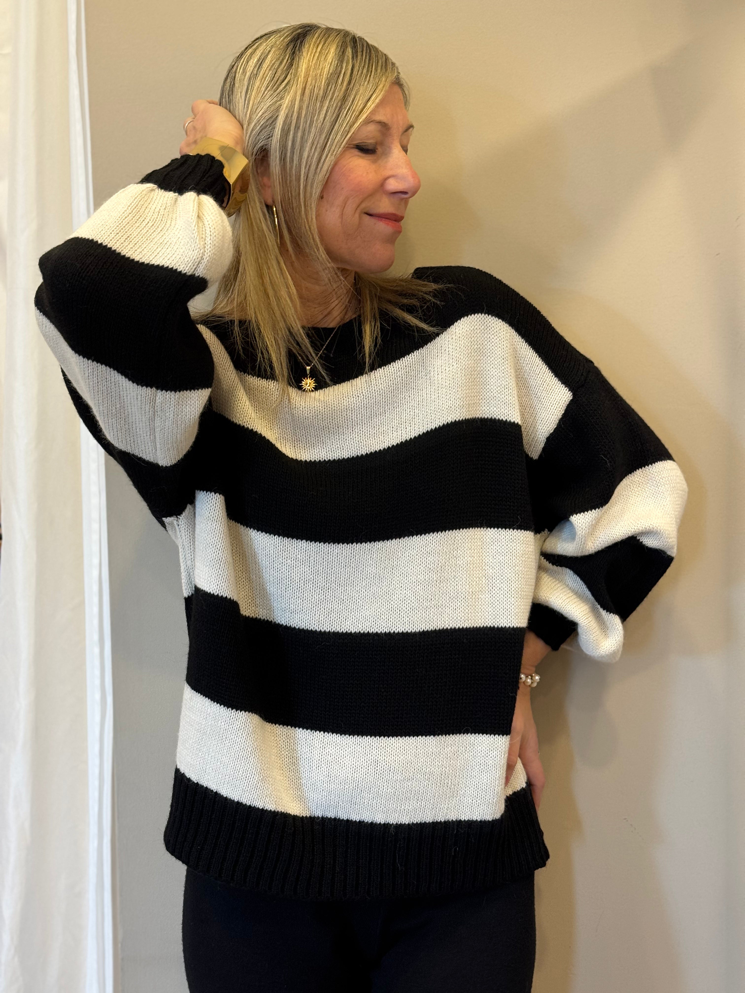 Maglione righe adora