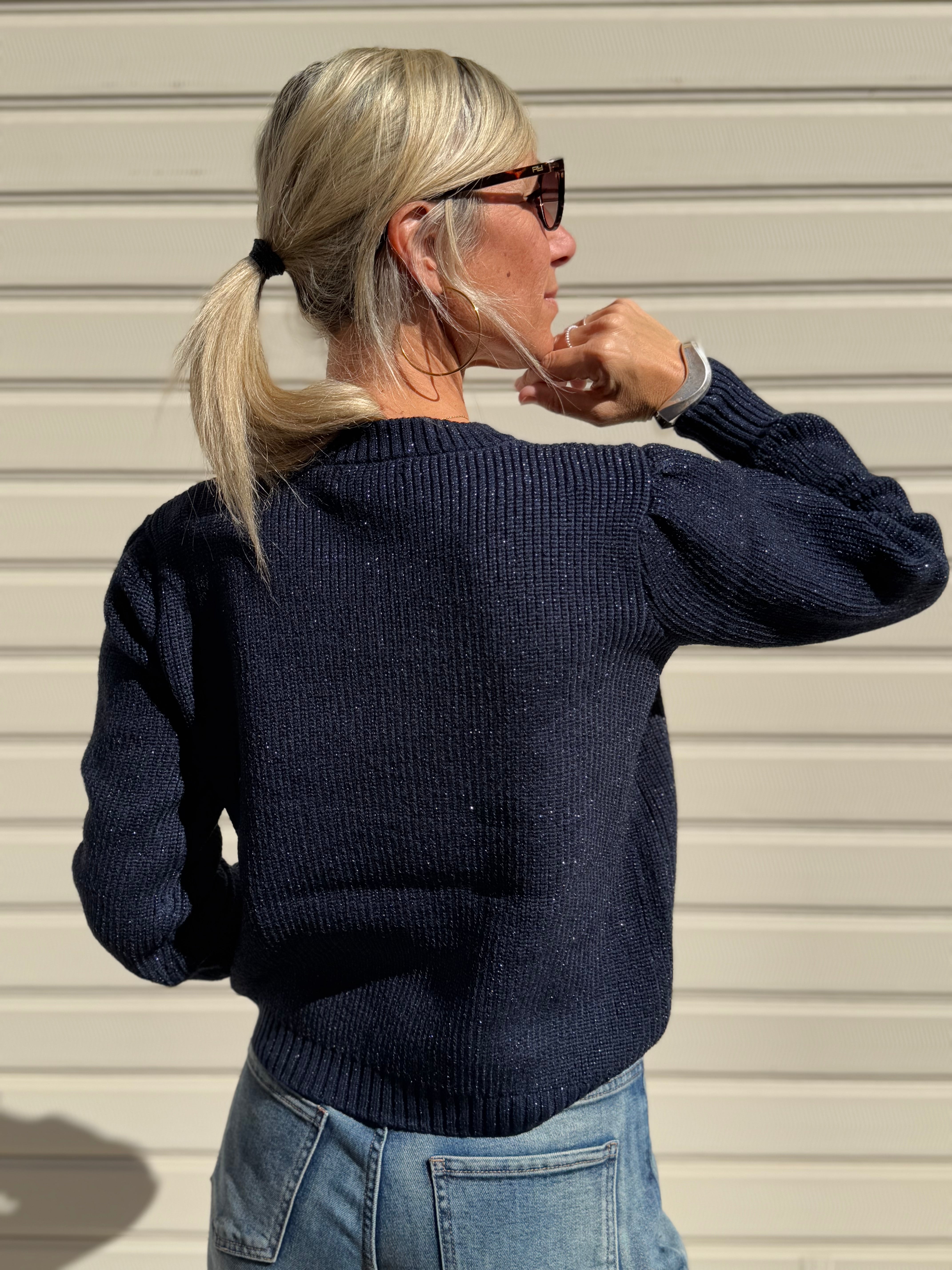 Maglia girocollo lurex artigli