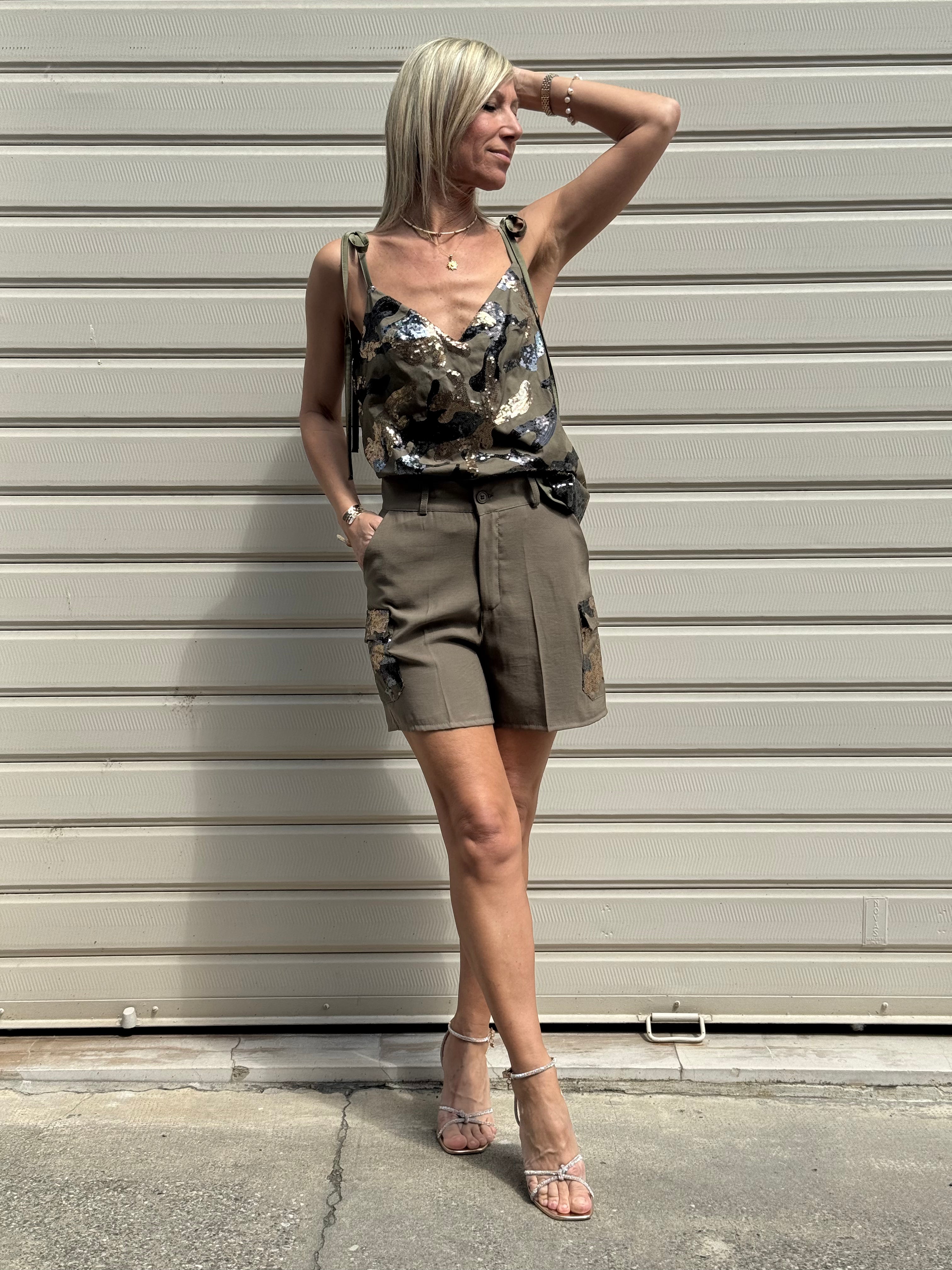 Shorts Camouflage Paillettes