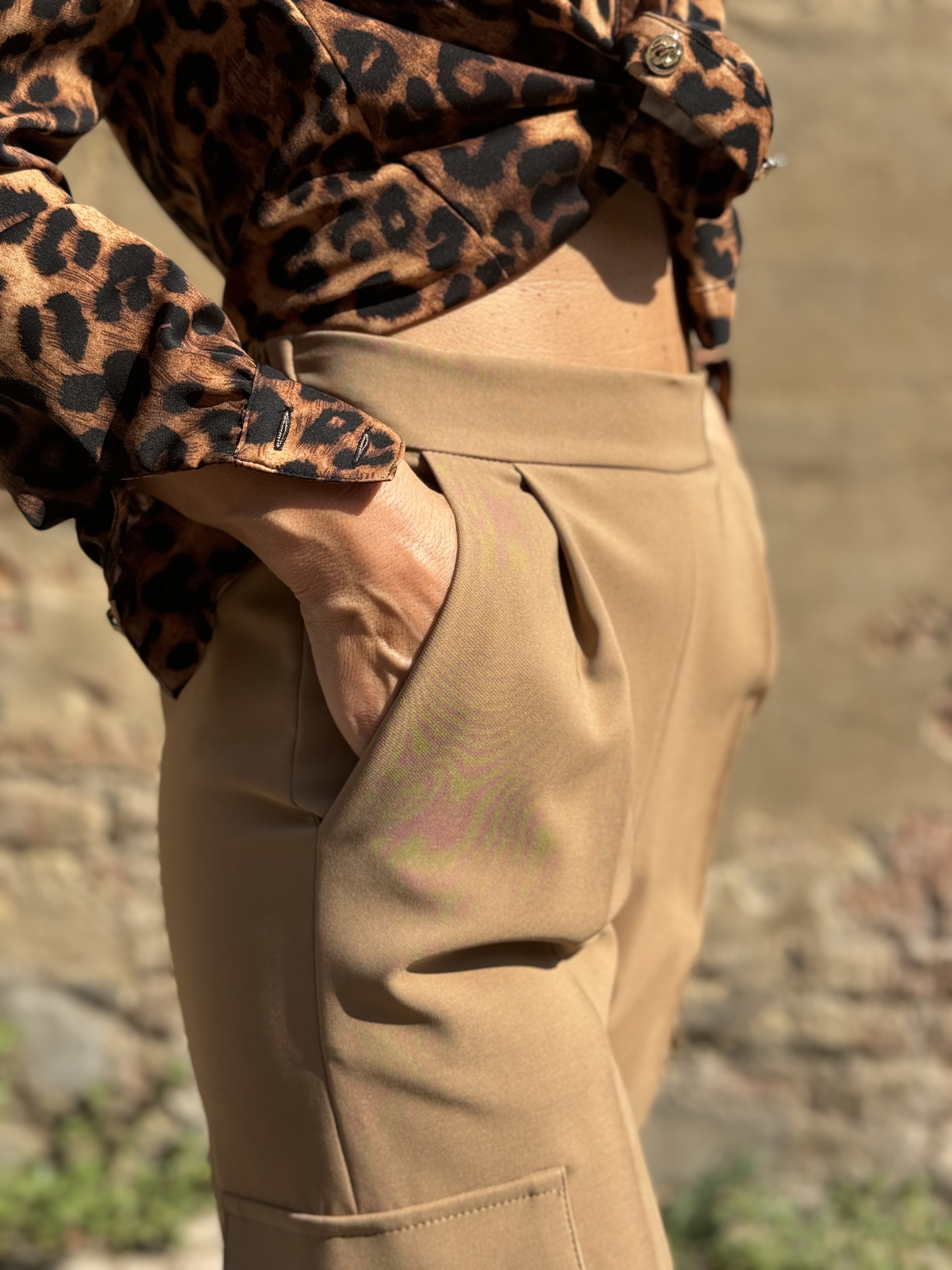 Pantalone Cargo Cannella