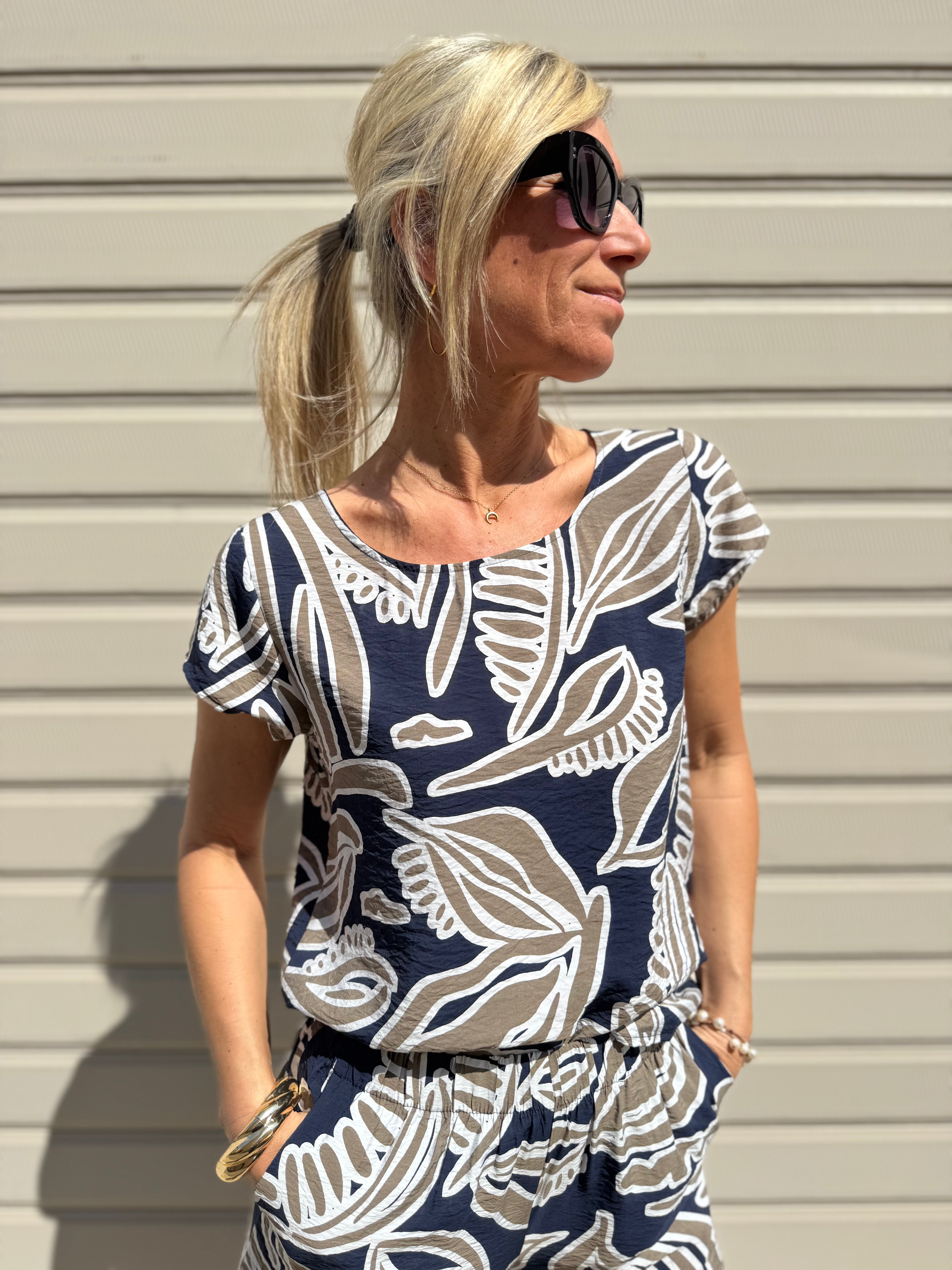 Blusa foglie stilizzate jdy