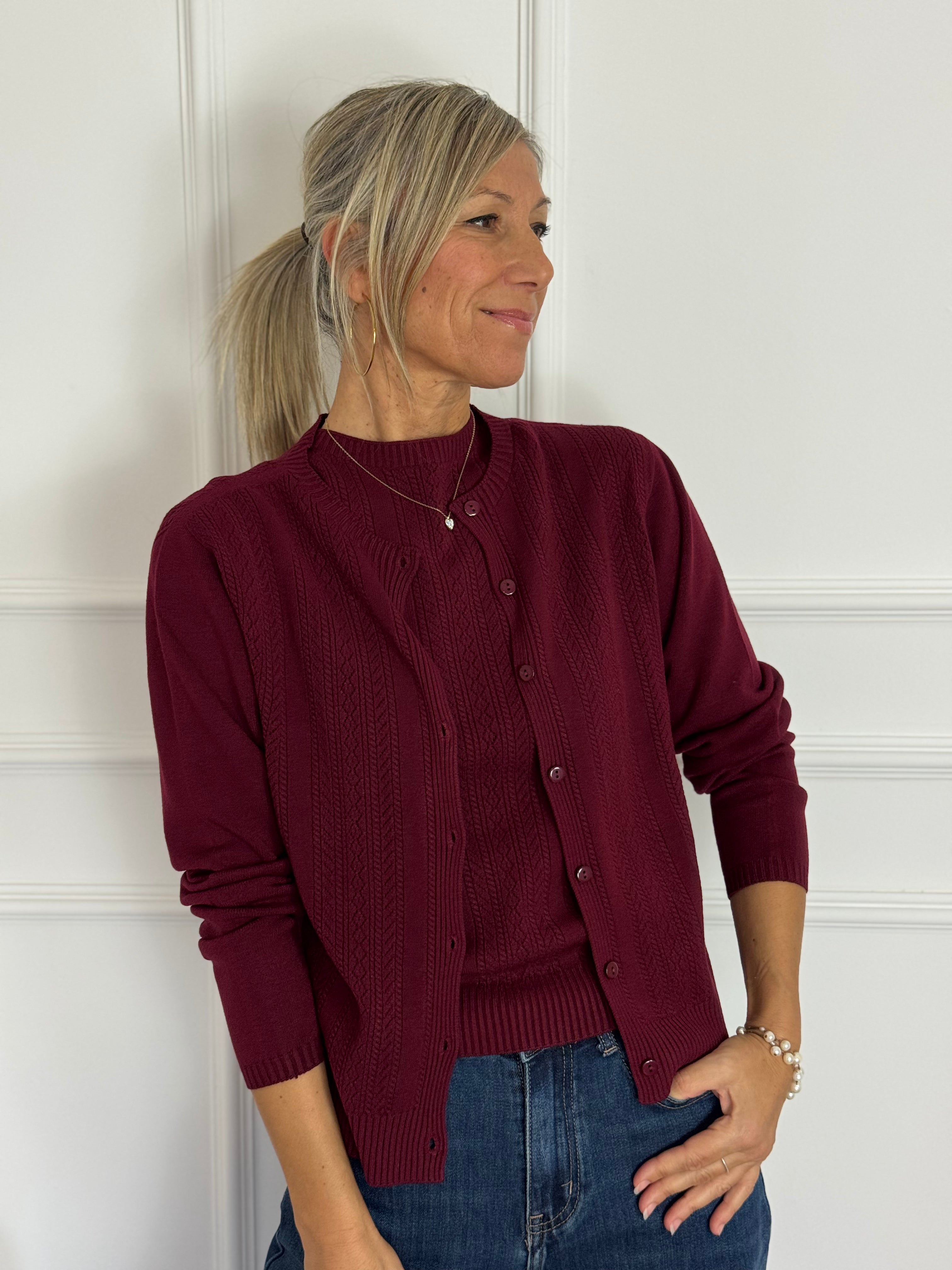Cardigan traforato kontatto