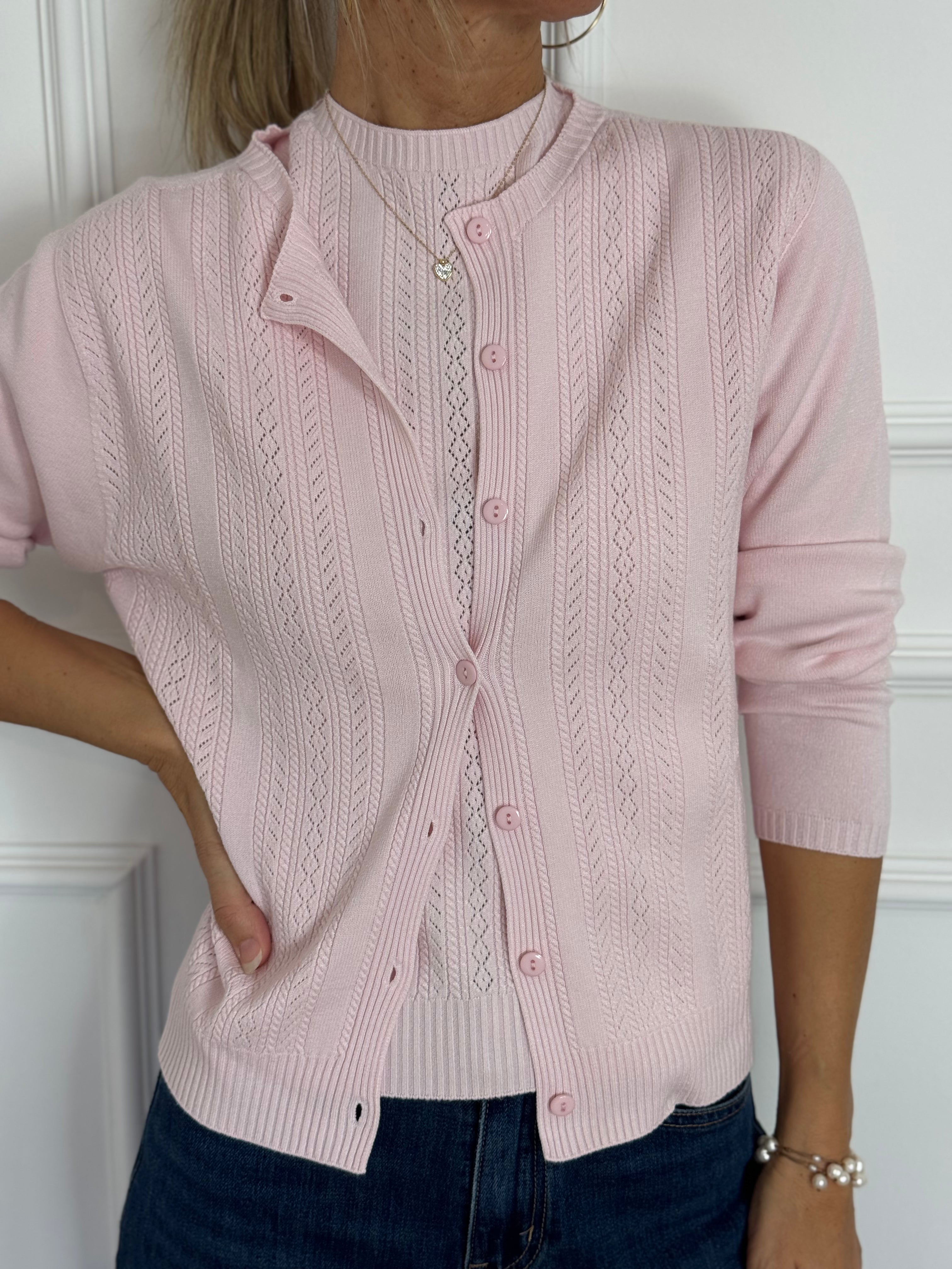 Cardigan traforato kontatto