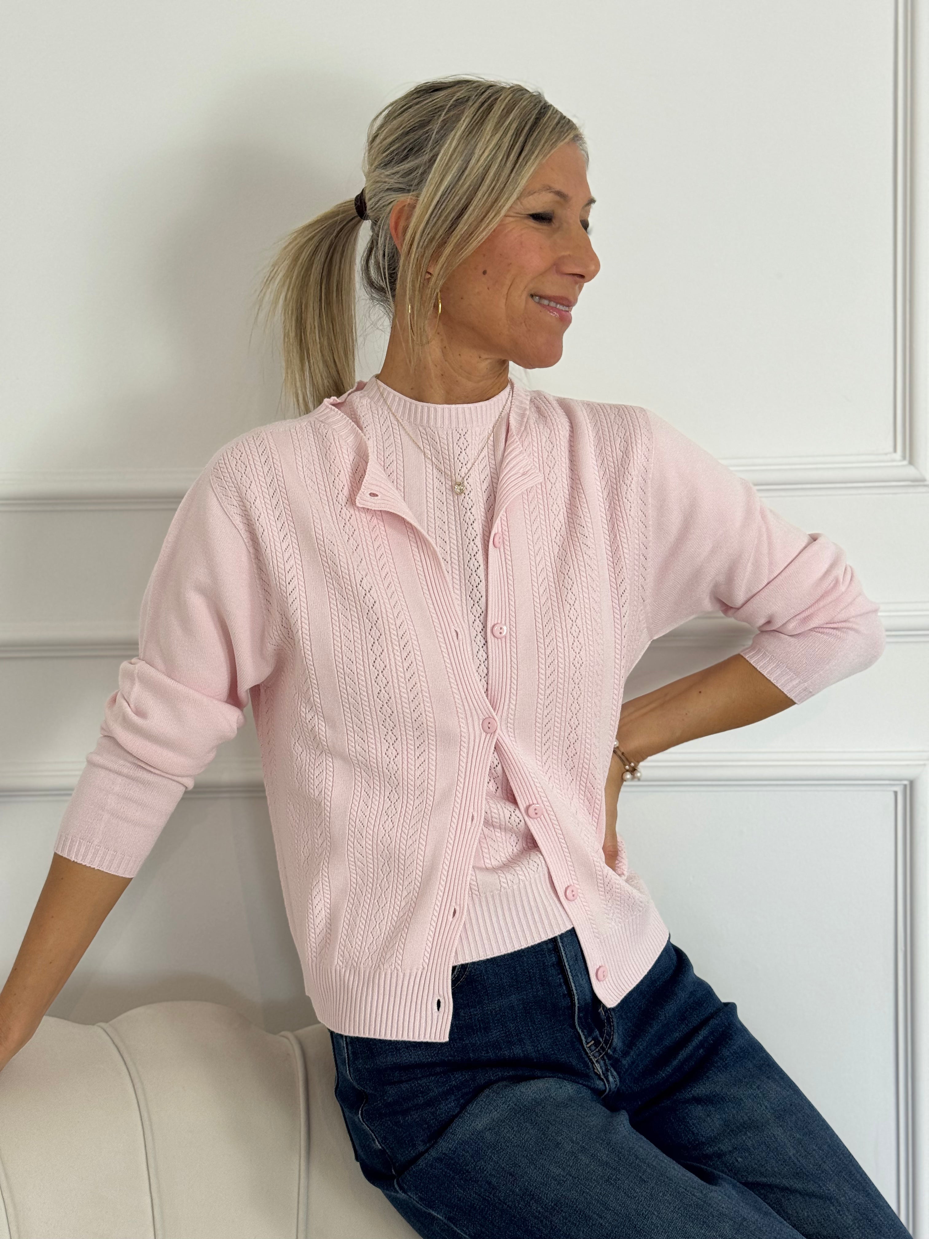 Cardigan traforato kontatto