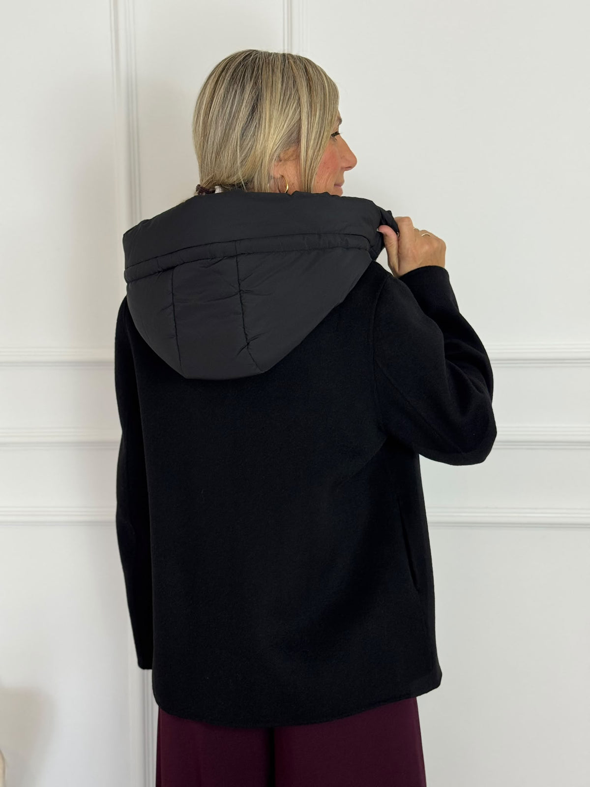 Cappotto corto cappuccio mimì