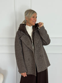 Cappotto corto cappuccio mimì