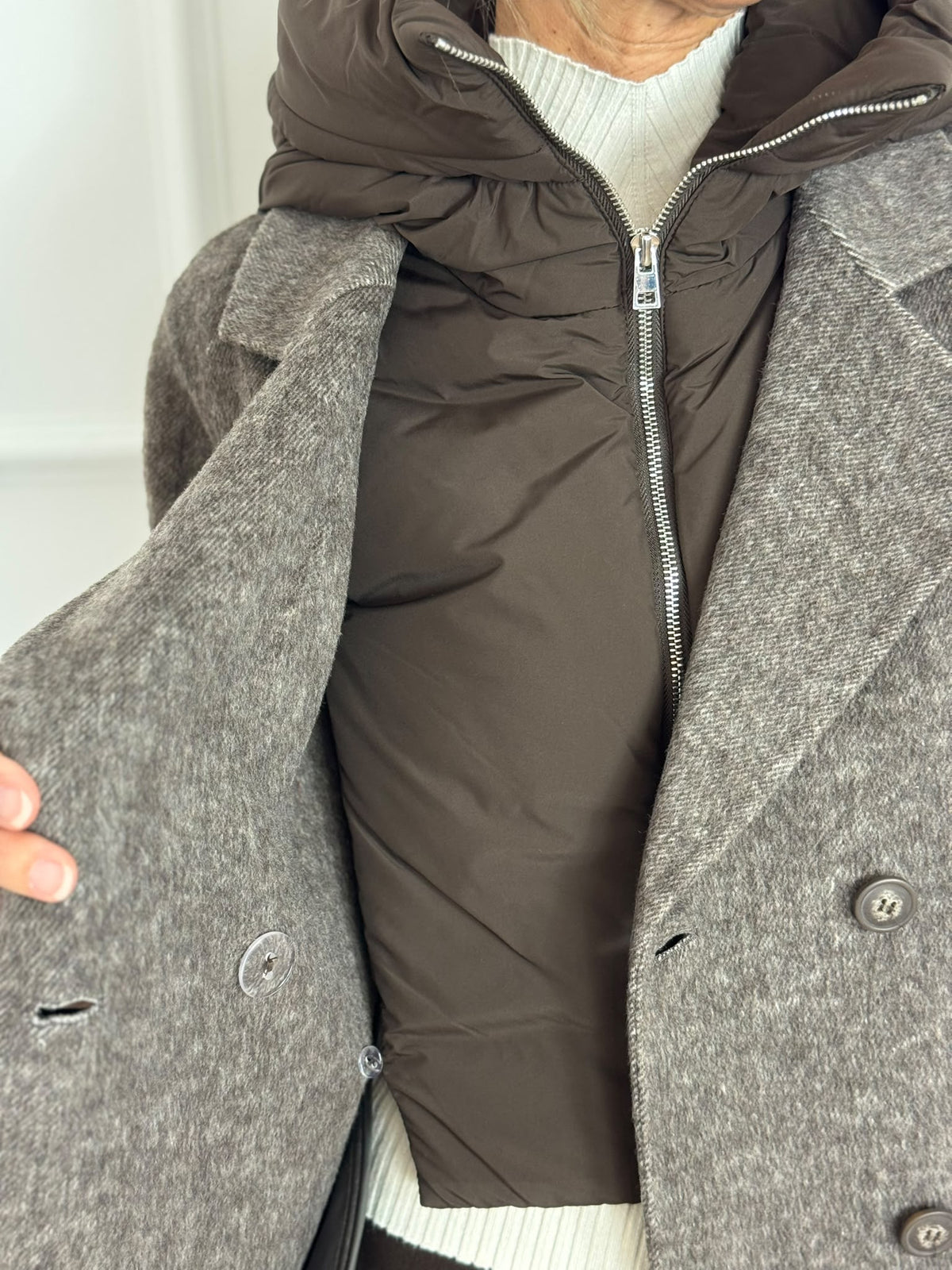 Cappotto corto cappuccio mimì