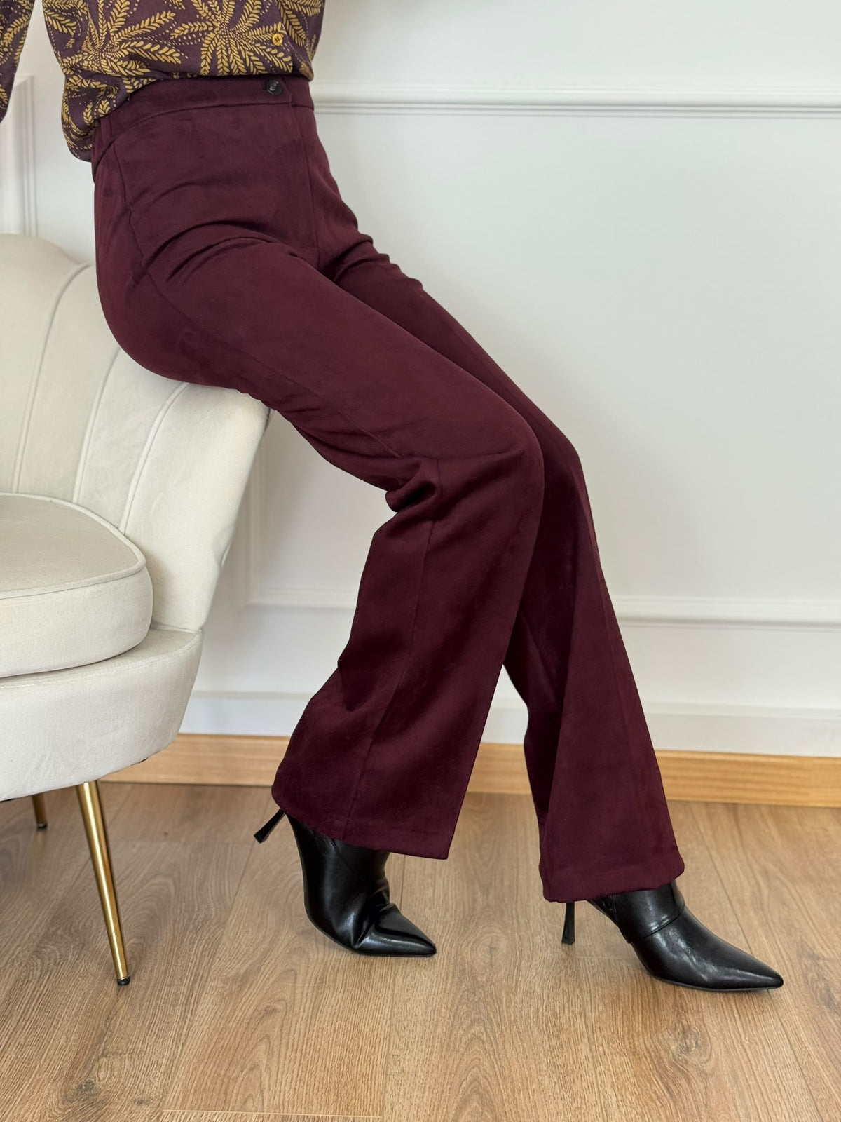 Pantalone suede mimì