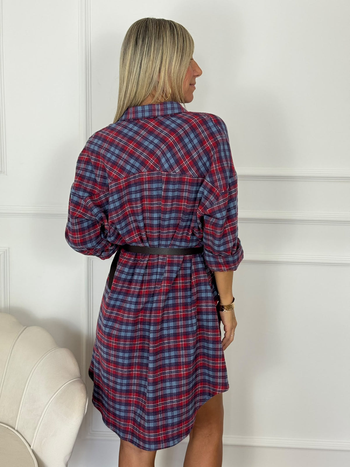 Abito camicia check adora