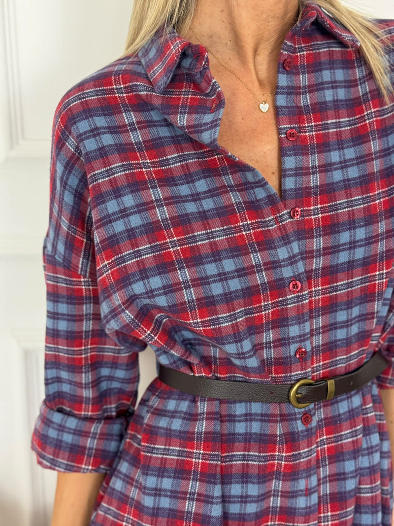 Abito camicia check adora