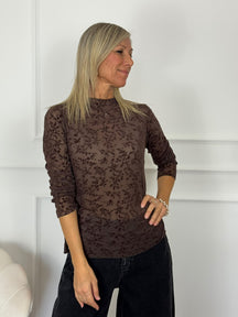 Maglia tulle ricami adora