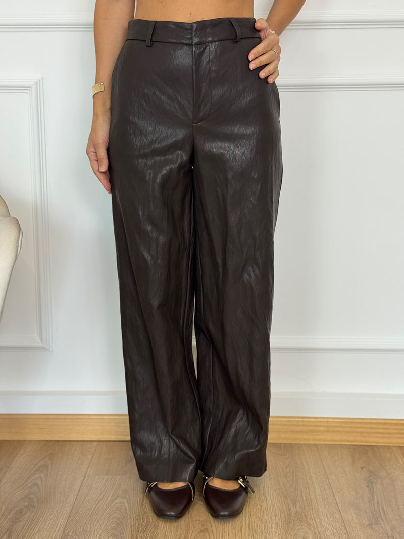 Pantalone ecopelle kontatto