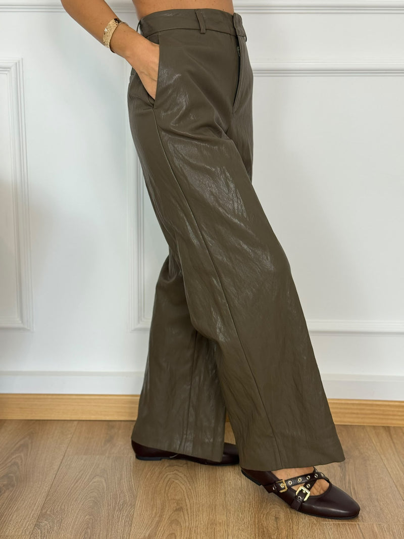 Pantalone ecopelle kontatto