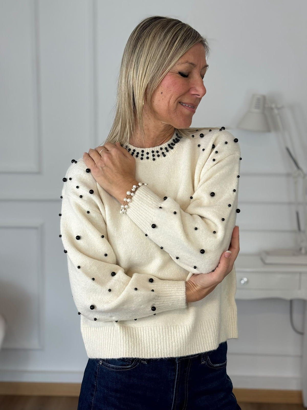 Maglione perle mimì