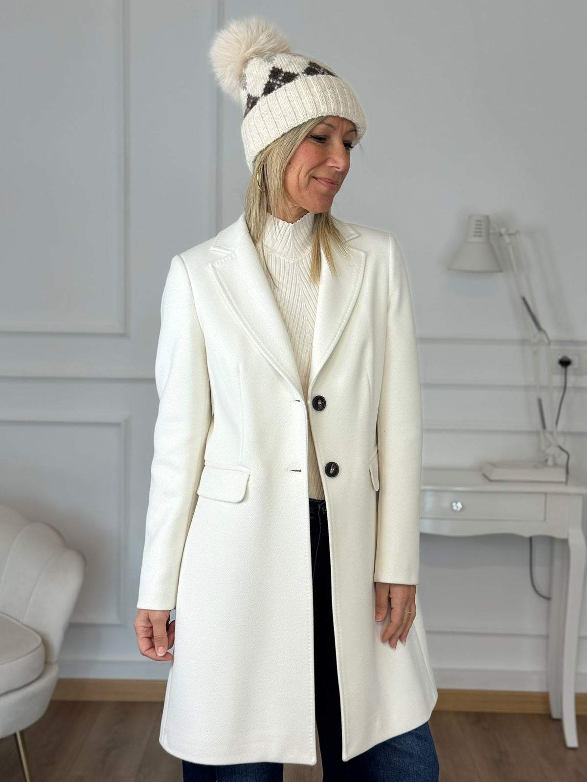 Cappotto midi due bottoni artigli