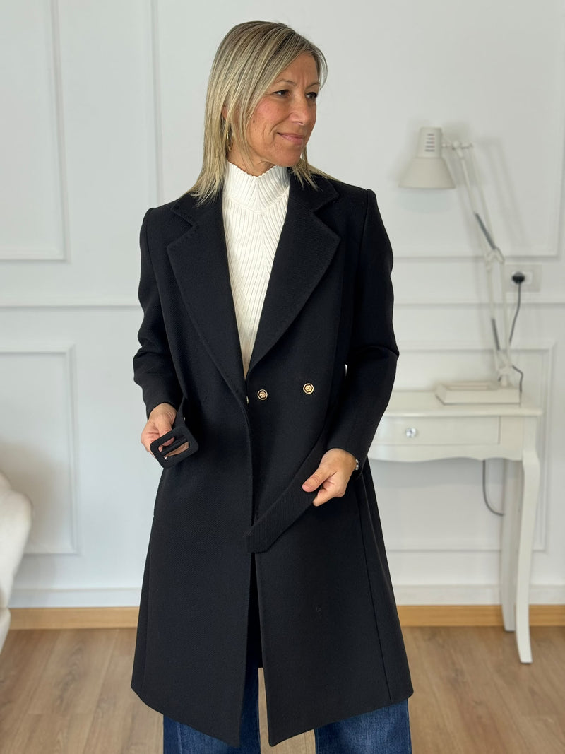 Cappotto con cintura artigli