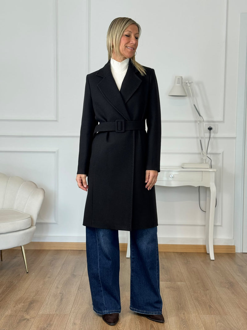 Cappotto con cintura artigli