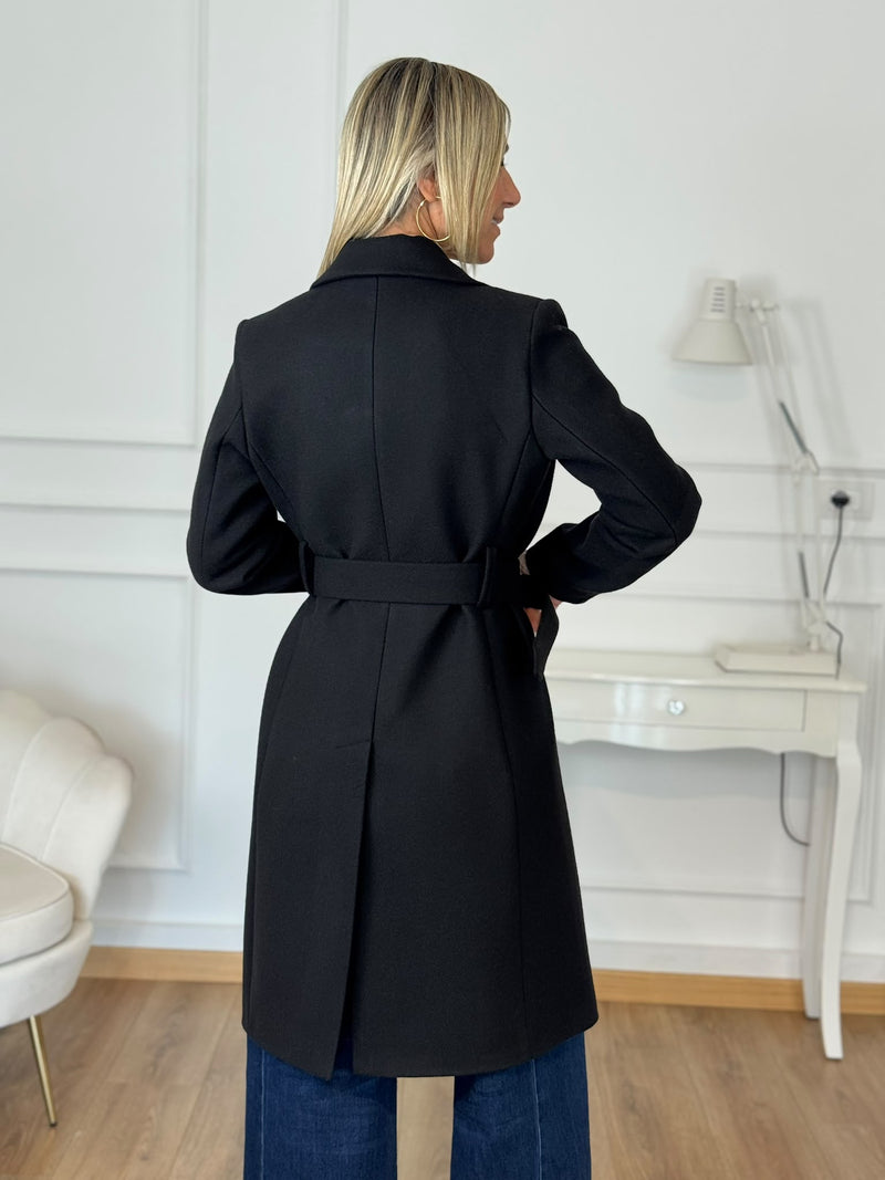 Cappotto con cintura artigli