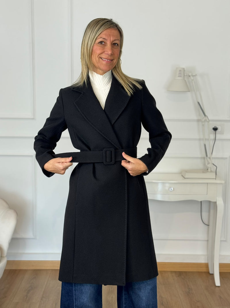Cappotto con cintura artigli
